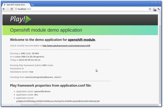 Openshift module demo application